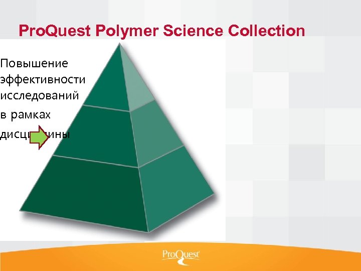 Pro. Quest Polymer Science Collection Повышение эффективности исследований в рамках дисциплины 