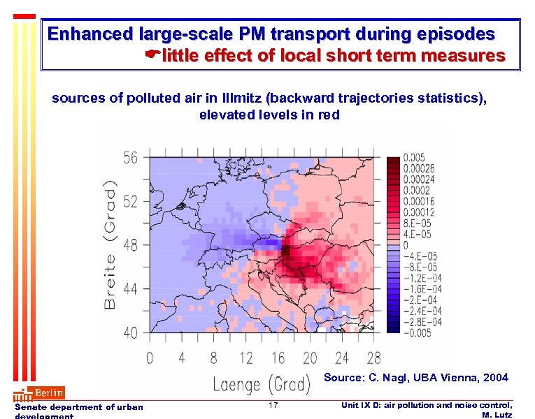 Enhanced large-scale PM transport during episodes little effect of local short term measures sources