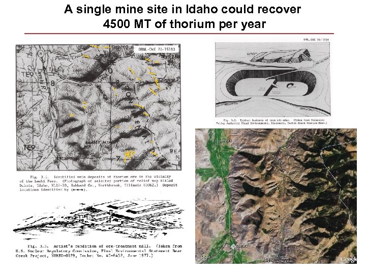 A single mine site in Idaho could recover 4500 MT of thorium per year