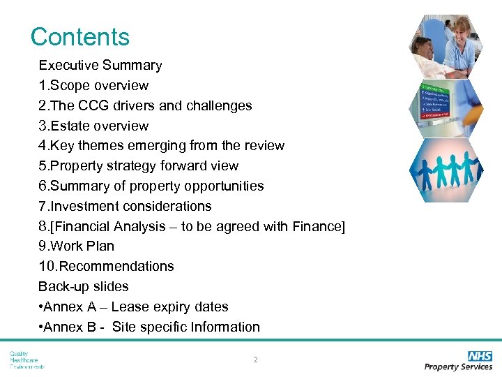 Contents Executive Summary 1. Scope overview 2. The CCG drivers and challenges 3. Estate