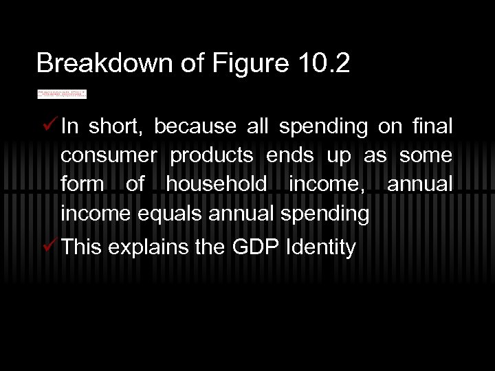Breakdown of Figure 10. 2 ü In short, because all spending on final consumer