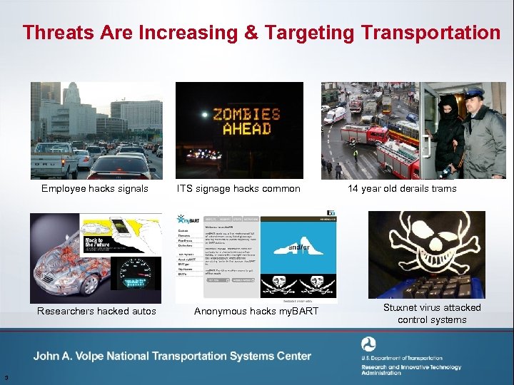 Threats Are Increasing & Targeting Transportation Employee hacks signals Researchers hacked autos 3 ITS