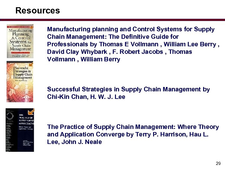 Resources Manufacturing planning and Control Systems for Supply Chain Management: The Definitive Guide for