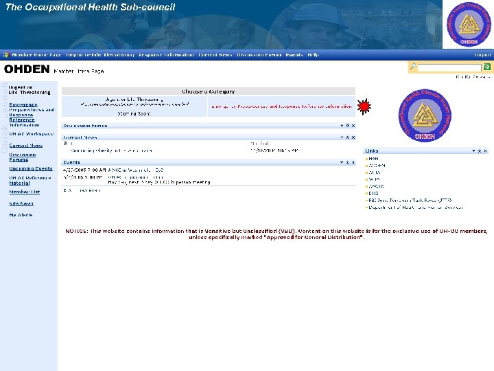 The Occupational Health Sub-council 