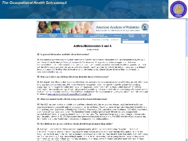 The Occupational Health Sub-council 