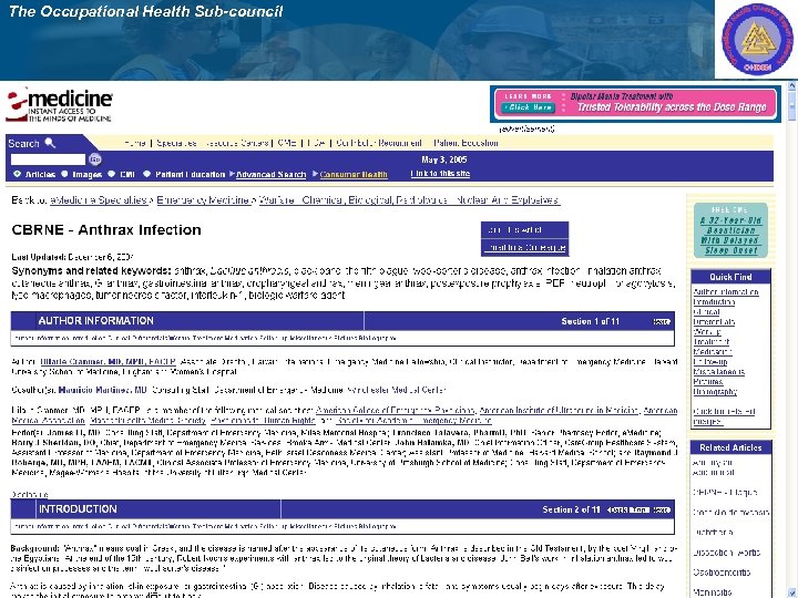 The Occupational Health Sub-council 