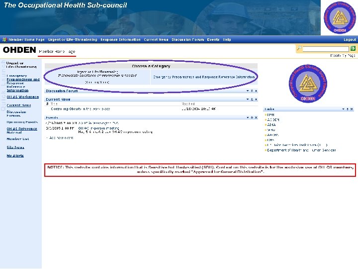 The Occupational Health Sub-council 