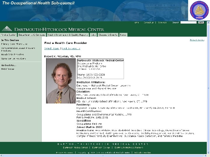 The Occupational Health Sub-council 