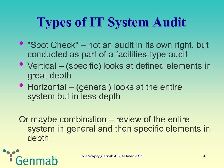 Types of IT System Audit • 