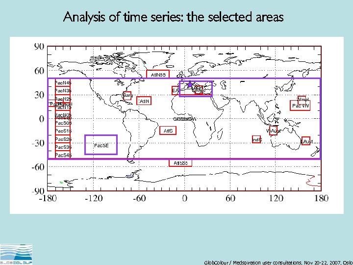 Analysis of time series: the selected areas Glob. Colour / Medspiration user consultations, Nov