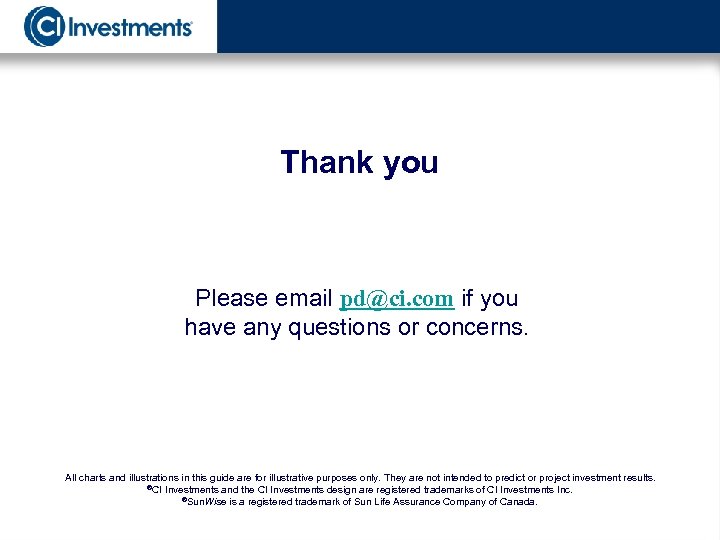 Thank you Please email pd@ci. com if you have any questions or concerns. All