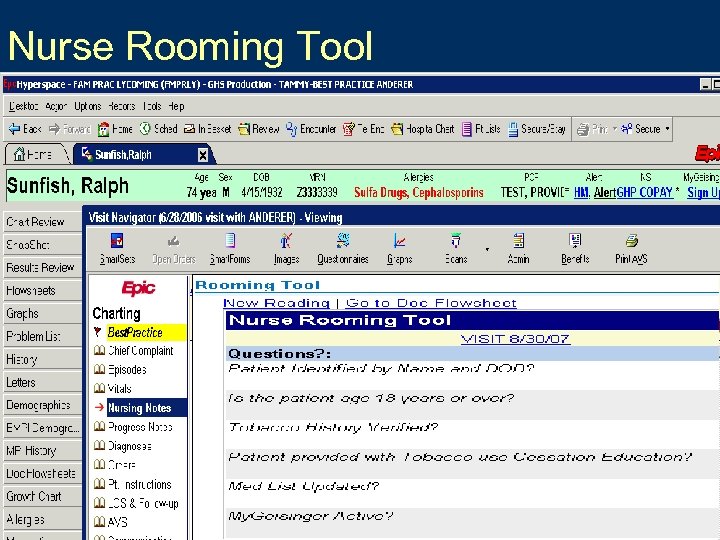 Nurse Rooming Tool Heal • Teach • Discover • Serve 
