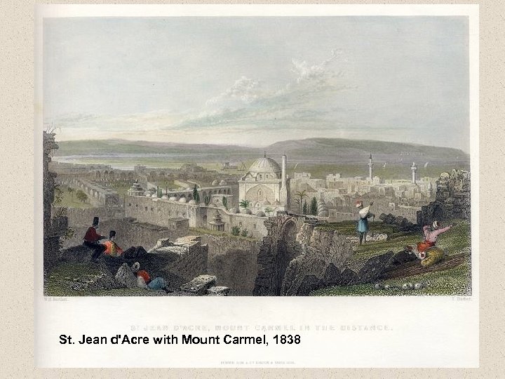 St. Jean d'Acre with Mount Carmel, 1838 