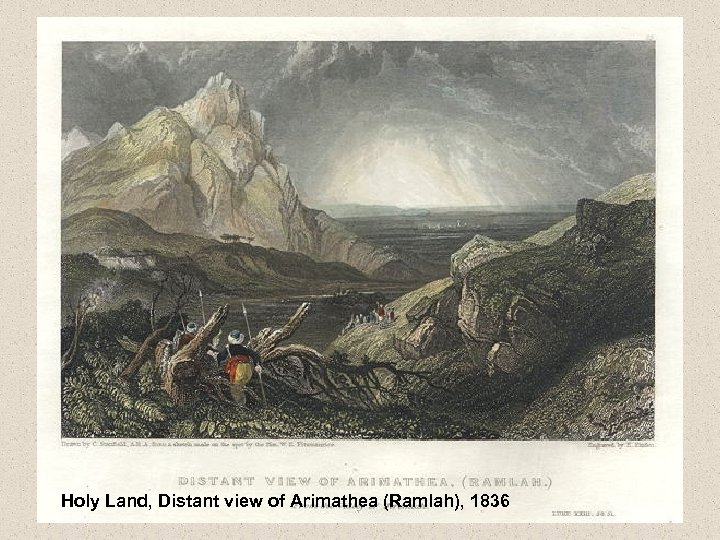 Holy Land, Distant view of Arimathea (Ramlah), 1836 