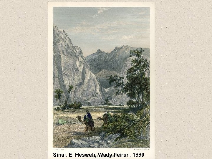 Sinai, El Hesweh, Wady Feiran, 1880 