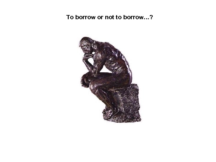 To borrow or not to borrow…? 