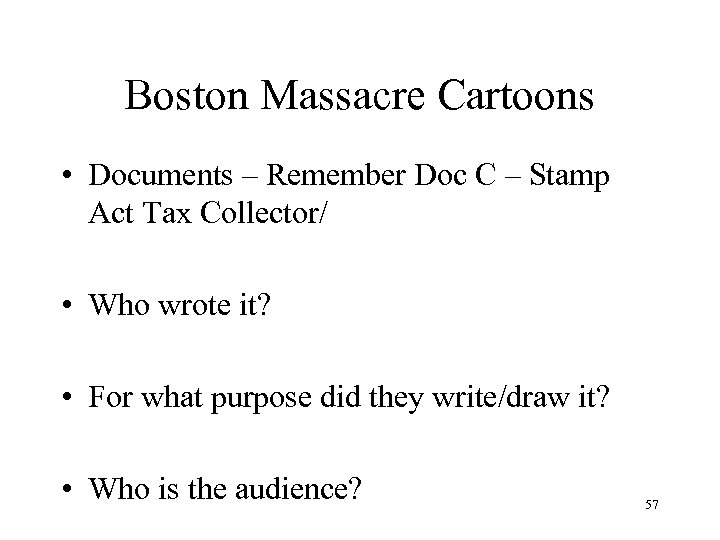 Boston Massacre Cartoons • Documents – Remember Doc C – Stamp Act Tax Collector/
