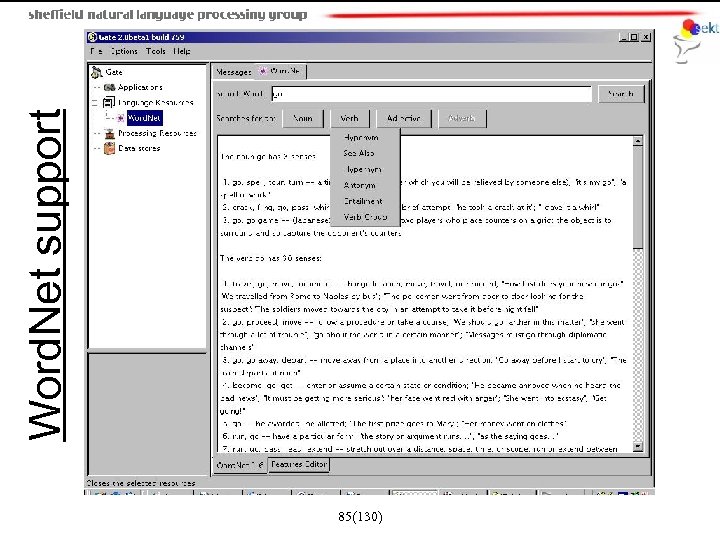 85(130) Word. Net support 