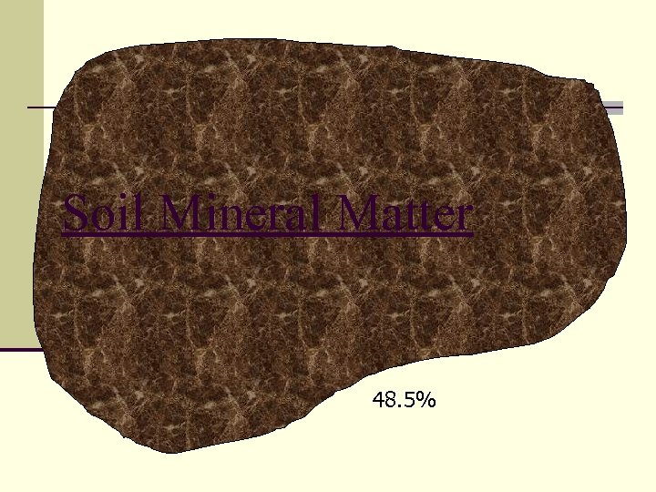 Soil Mineral Matter 48. 5% 