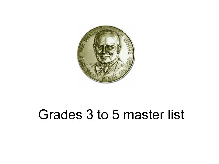 Grades 3 to 5 master list 