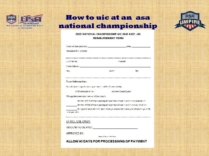 How to uic at an asa national championship 