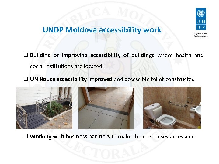 UNDP Moldova accessibility work q Building or improving accessibility of buildings where health and