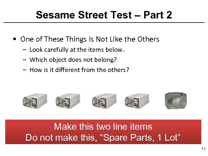 Sesame Street Test – Part 2 • One of These Things Is Not Like