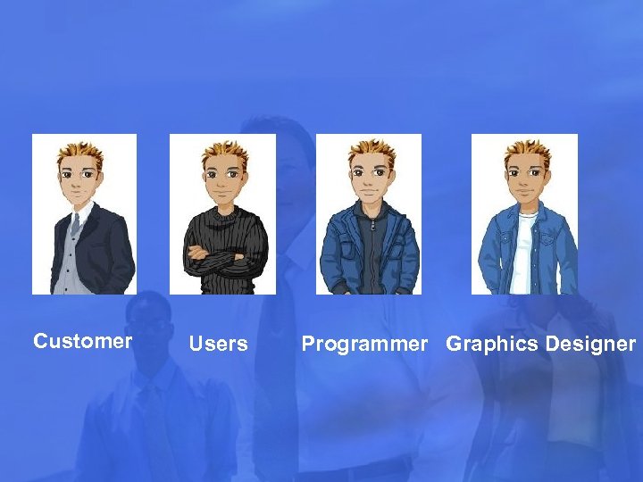 Customer Users Programmer Graphics Designer 