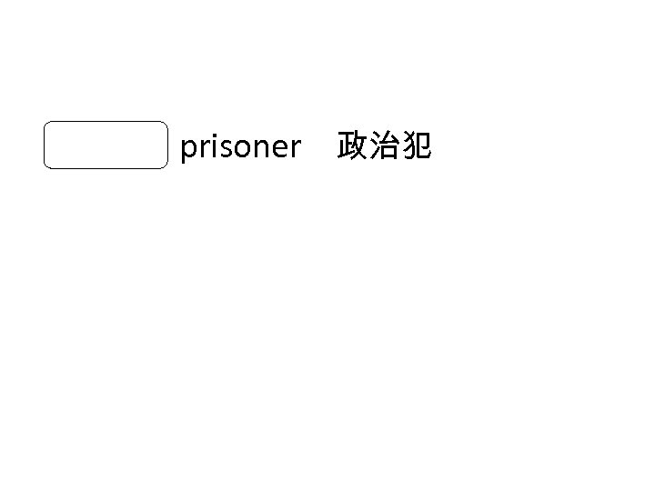 political prisoner 政治犯 