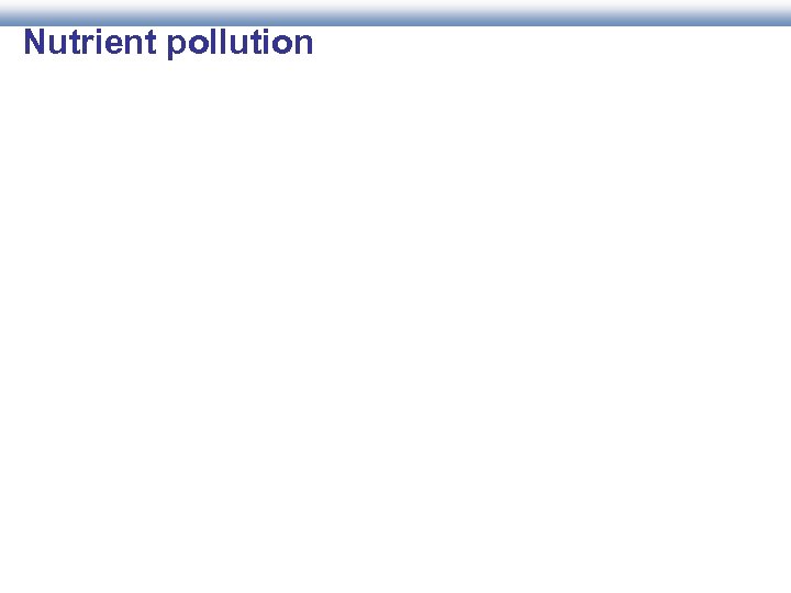 Nutrient pollution 