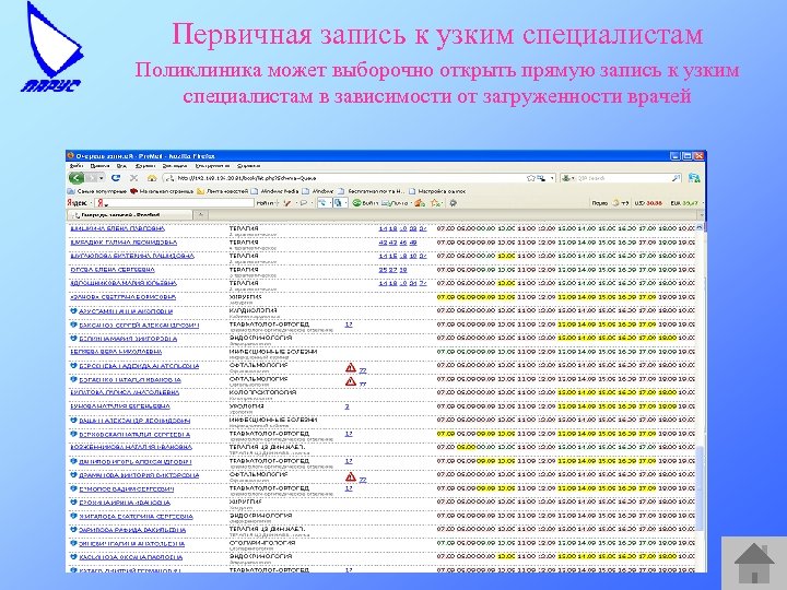 Первичная запись к узким специалистам Поликлиника может выборочно открыть прямую запись к узким специалистам