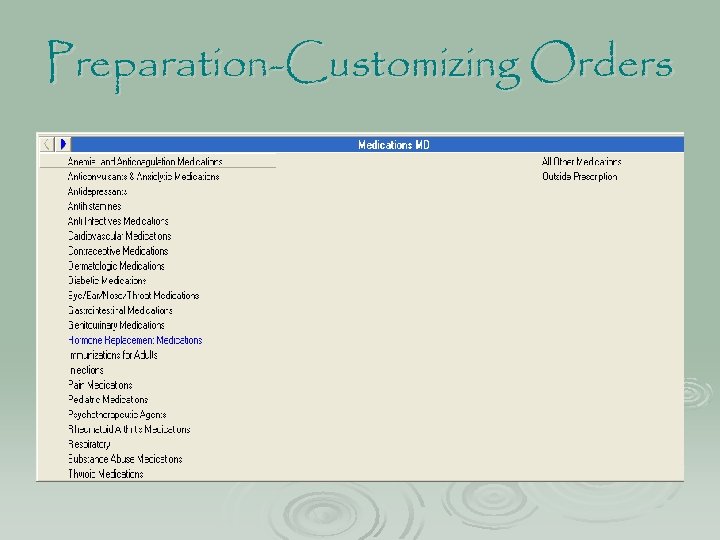 Preparation-Customizing Orders 