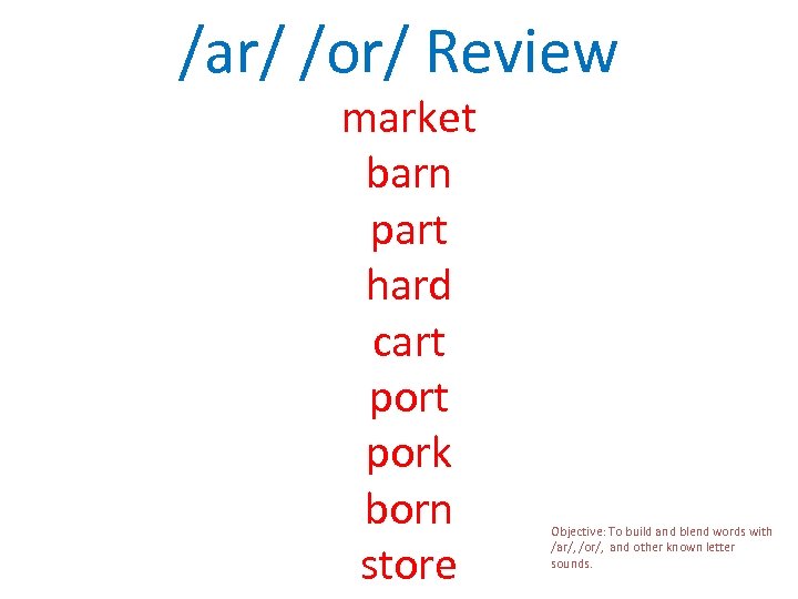 /ar/ /or/ Review market barn part hard cart pork born store Objective: To build