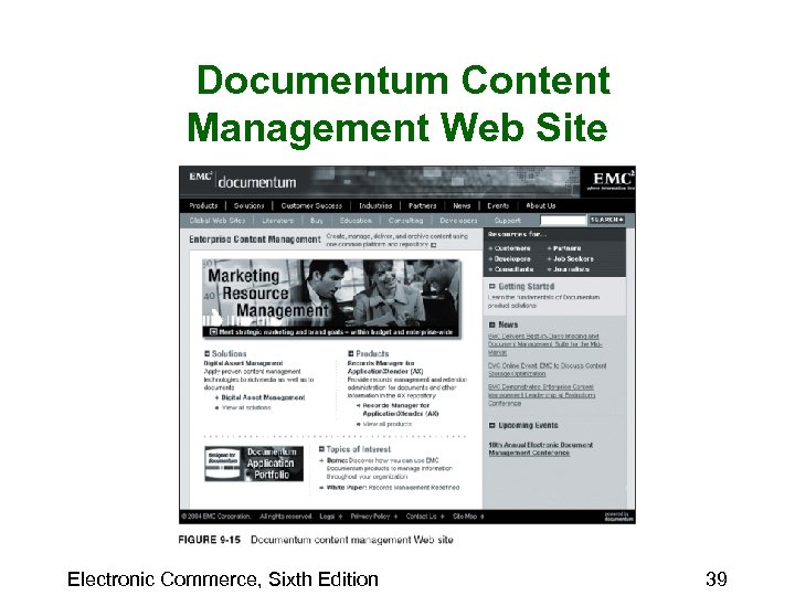 Documentum Content Management Web Site Electronic Commerce, Sixth Edition 39 