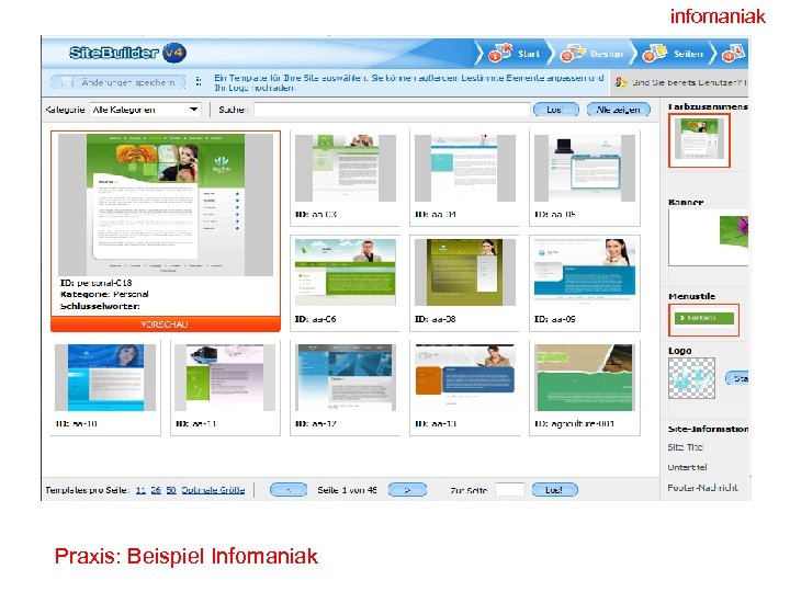 infomaniak Praxis: Beispiel Infomaniak 