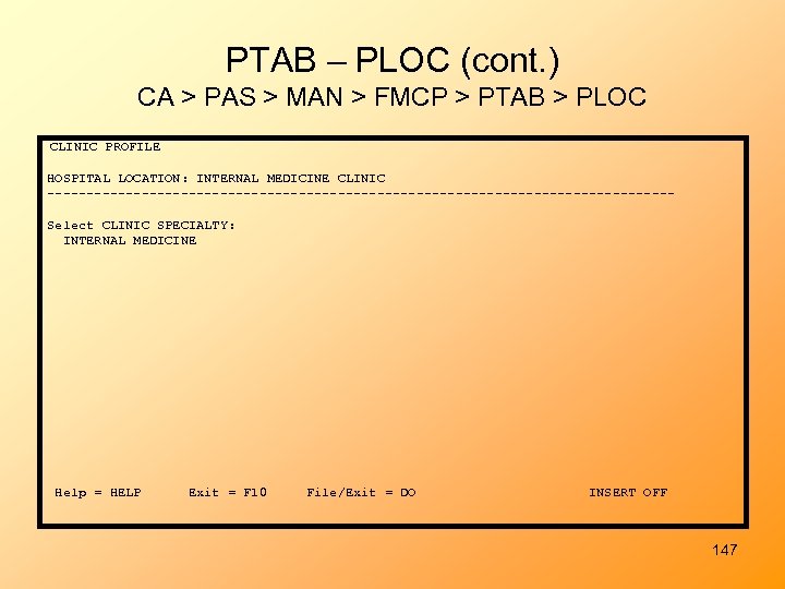 PTAB – PLOC (cont. ) CA > PAS > MAN > FMCP > PTAB