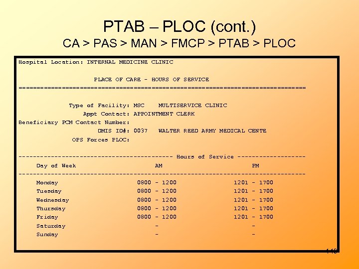 PTAB – PLOC (cont. ) CA > PAS > MAN > FMCP > PTAB