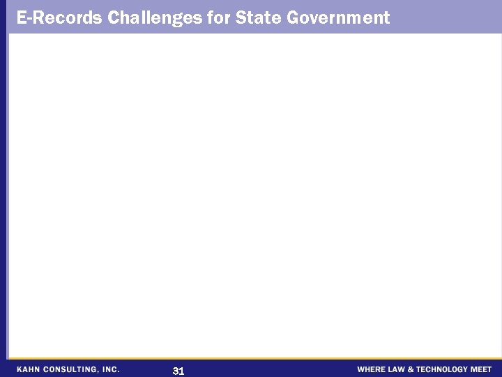 E-Records Challenges for State Government 31 