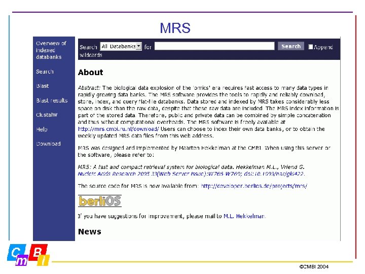 MRS ©CMBI 2004 