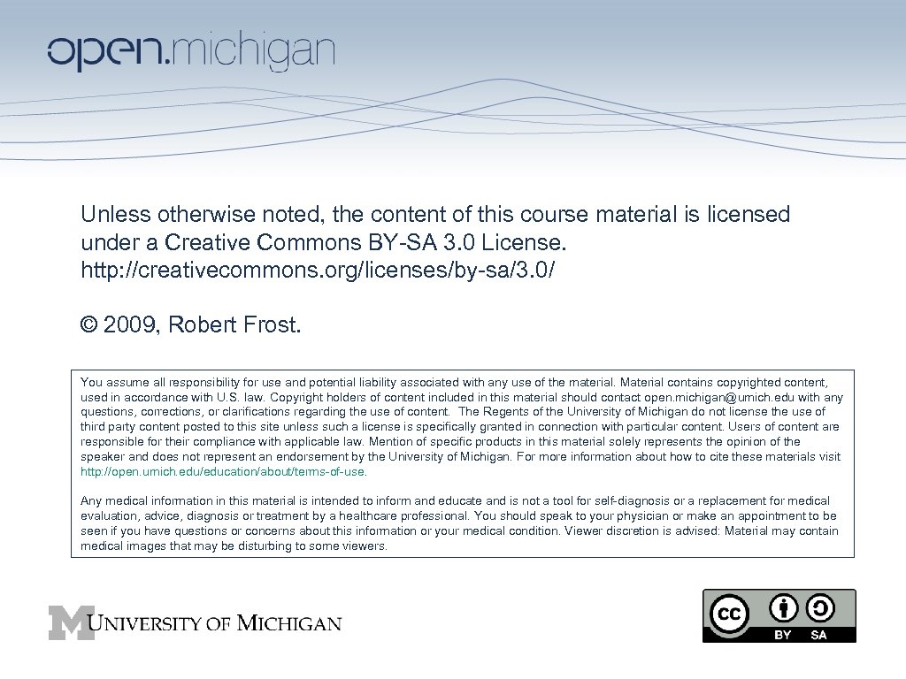Unless otherwise noted, the content of this course material is licensed under a Creative