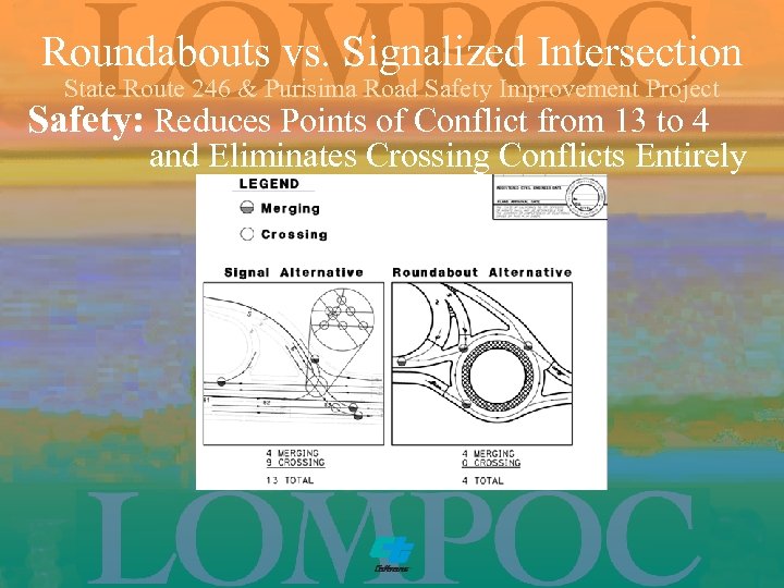 Roundabouts vs. Signalized Intersection State Route 246 & Purisima Road Safety Improvement Project Safety:
