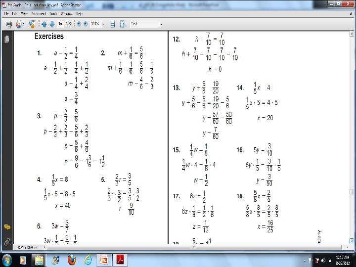 3 -8 Solving Equations Containing Fractions 