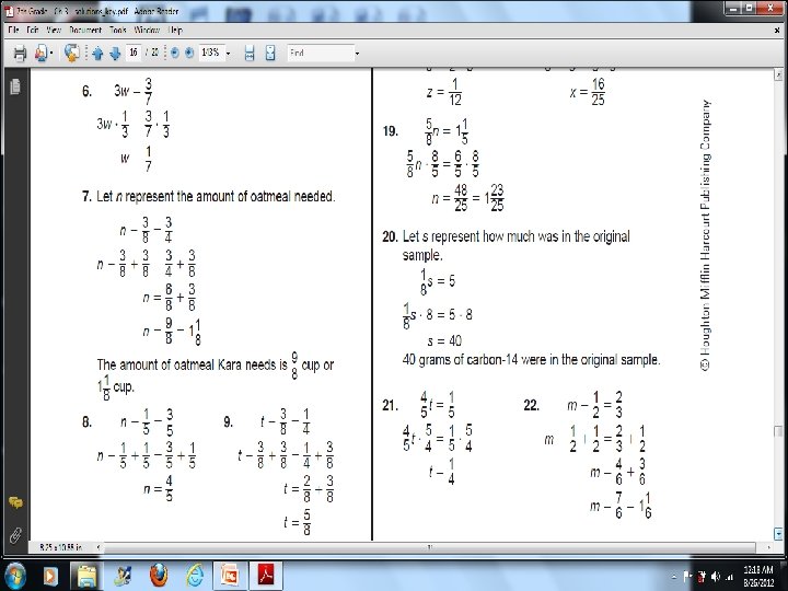 3 -8 Solving Equations Containing Fractions 