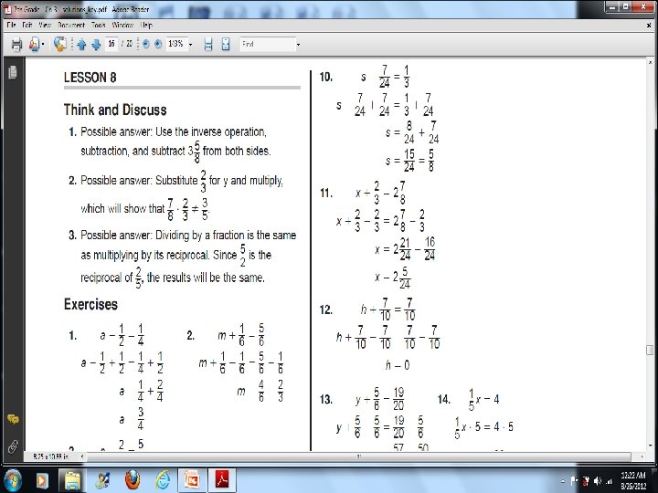 3 -8 Solving Equations Containing Fractions 