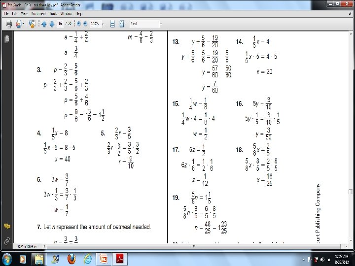 3 -8 Solving Equations Containing Fractions 