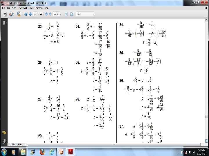 3 -8 Solving Equations Containing Fractions 
