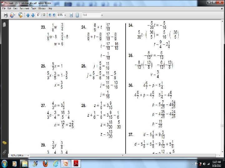 3 -8 Solving Equations Containing Fractions 