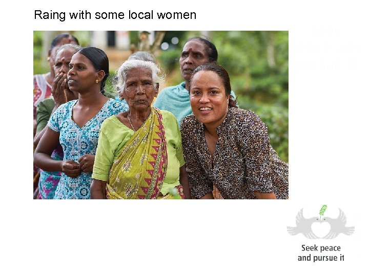 Raing with some local women 