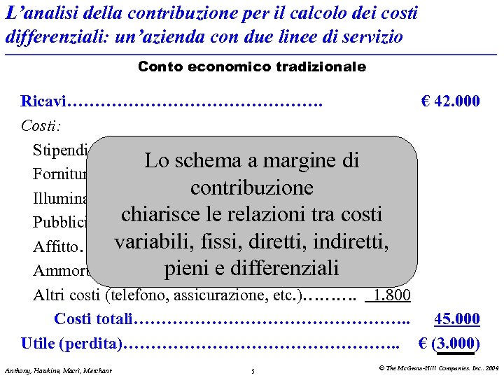 L’analisi della contribuzione per il calcolo dei costi differenziali: un’azienda con due linee di