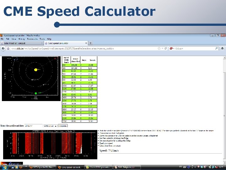 CME Speed Calculator 